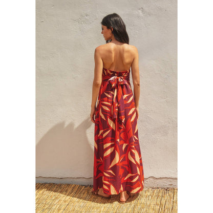 Strapless Drape Maxi