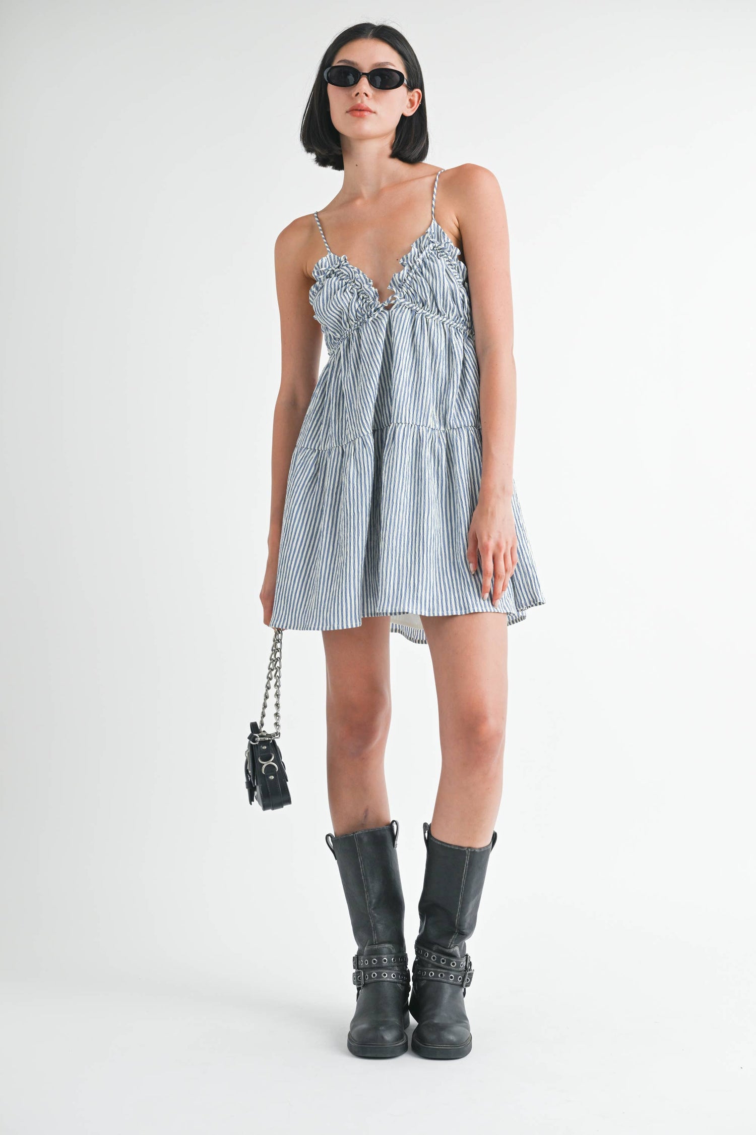 MINI RUFFLE BABYDOLL DRESS